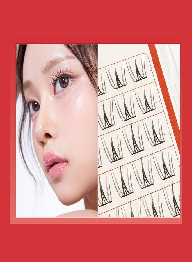 CORINGCO Toktok Hara Light Self Adhesive False Eyelashes, Natural Look, No Glue Needed, Assorted Set of 9/10/11mm, Reusable Lash Clusters Kbeauty (cherry coke light) - Image 2